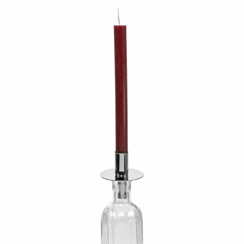 Floristik24 Kaarshouder voor flessen zilver Ø7,5cm H8cm