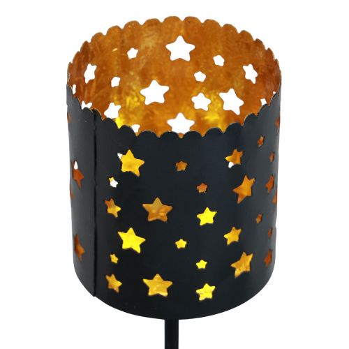 Floristik24 Kaarshouder adventskrans om zwart goud op te plakken Ø6cm 4st