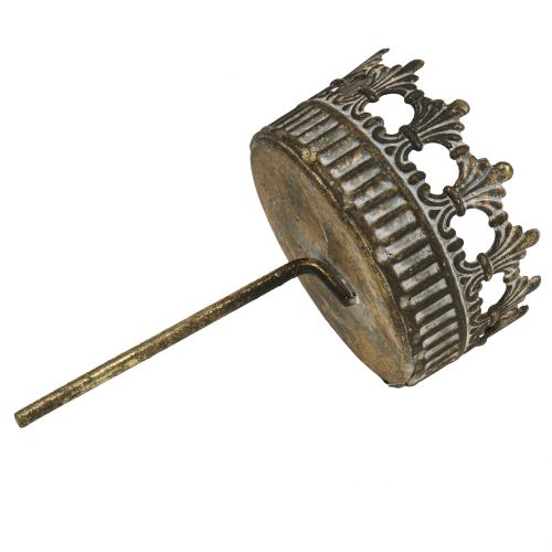 Artikel Kaarshouder antiek goud Ø7cm H12cm 1 st
