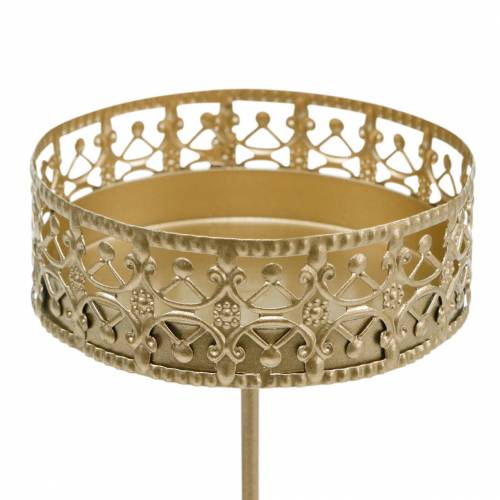Floristik24 Bloemenkandelaars om in te pluggen goud Ø7,4cm H12,5cm 4 stuks antieke look