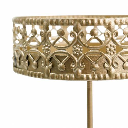 Floristik24 Bloemenkandelaars om in te pluggen goud Ø7,4cm H12,5cm 4 stuks antieke look