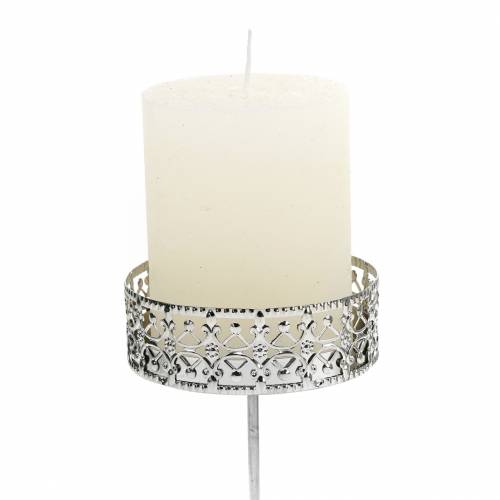 Floristik24 Bloemenkandelaars om in te steken zilver Ø7,4cm H12,5cm antieke look 4 st