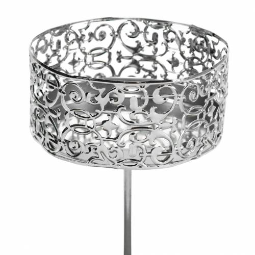 Floristik24 Bloemenkandelaars om in te steken zilver Ø8,8cm H13,7cm 4 stuks antieke look