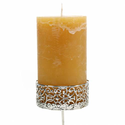 Floristik24 Bloemenkandelaars om in te steken zilver Ø8,8cm H13,7cm 4 stuks antieke look