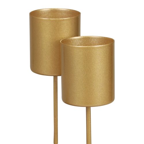 Kaarshouder doorn Kaarshouder stok goud 3,5×4cm 4 st