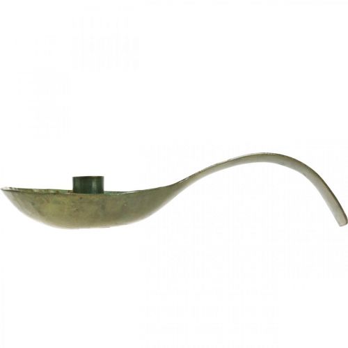 Floristik24 Kandelaar metaal antiek look lepel met patina 25x11x5cm