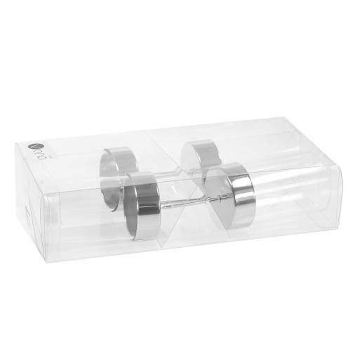 Artikel Kaarsenhouder om in te steken metaal/glas Ø5cm H14cm 4 st