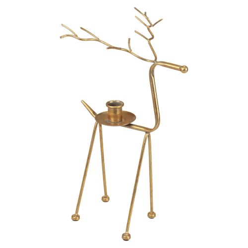 Floristik24 Kandelaar metalen hert decoratieve kandelaar H38,5cm