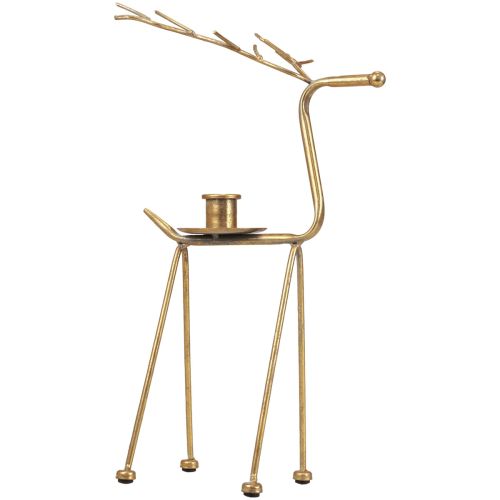 Floristik24 Kandelaar metalen hert decoratieve kandelaar H38,5cm