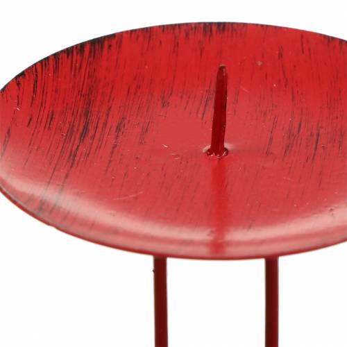 Artikel Insteekkaarsenhouder rood Ø6,5cm 4 st