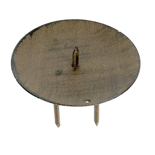 Floristik24 Insteekkaarsenhouder 6x6,5cm bruin 4 st