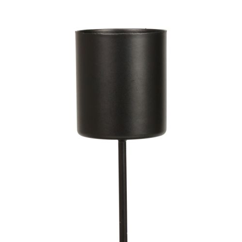 Floristik24 Insteekkaarsenhouder, zwart Ø3,5cm, 4 stuks