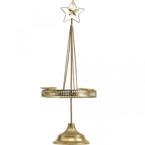 Artikel Kandelaar Pijlerkaars Ster Goud Ø23cm H49.5cm