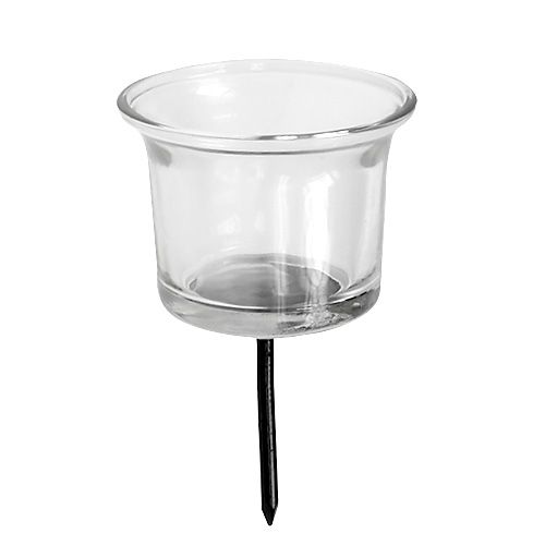 Floristik24 Kaarshouder voor waxinelichtje Ø6cm H10cm helder glas