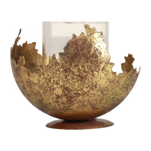 Floristik24 Tafeldecoratie Kerstlantaarn metaal antiek 12cm Ø15cm
