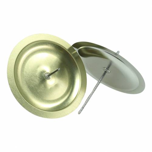 Floristik24 Kaarsenhouder met doorn goud Ø6cm 36 st