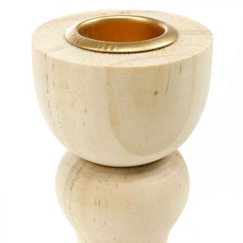 Artikel Kaarsenhouder houten tafeldecoratie voor kaarsen H17cm 2 st.