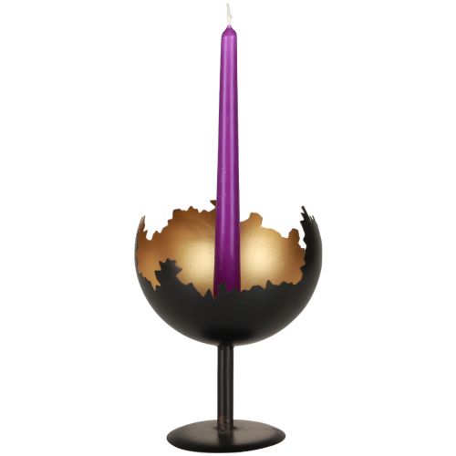 Floristik24 Tafeldecoratie Kerstkandelaar metaal 19cm Ø15cm