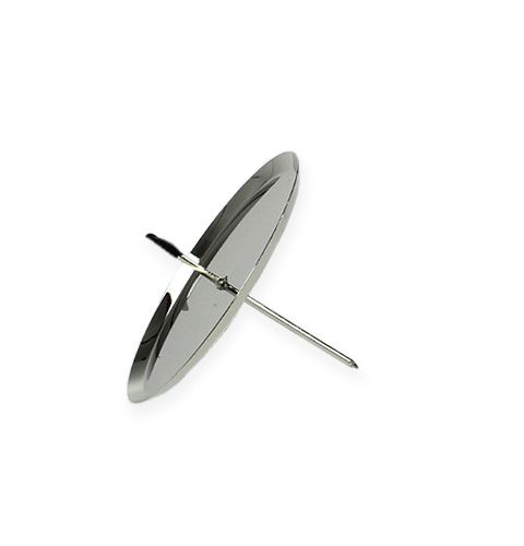Floristik24 Kaarsenhouder zilver Ø7cm 4 st