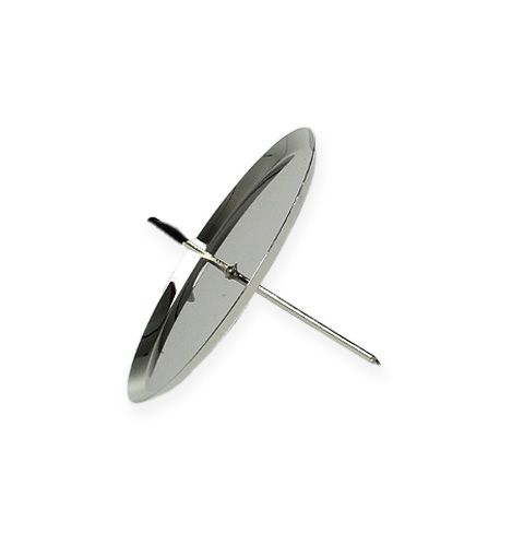 Floristik24 Kaarsenhouder zilver Ø8cm 4 st