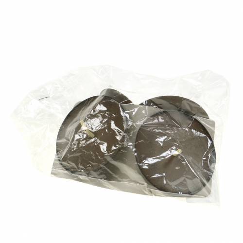 Artikel Stekkerkandelaar 8cm bruin 4 st