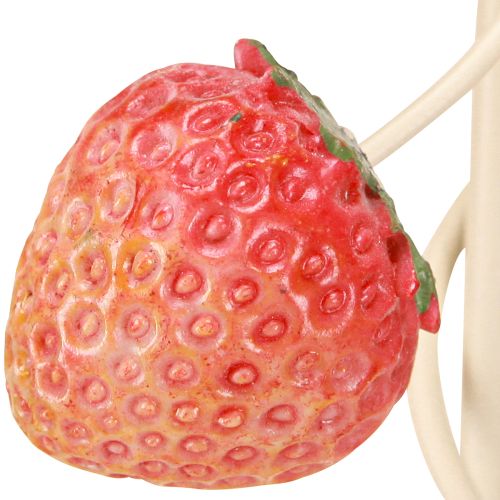 Artikel Kandelaar 5-armig crème metaal aardbei decoratie H44cm