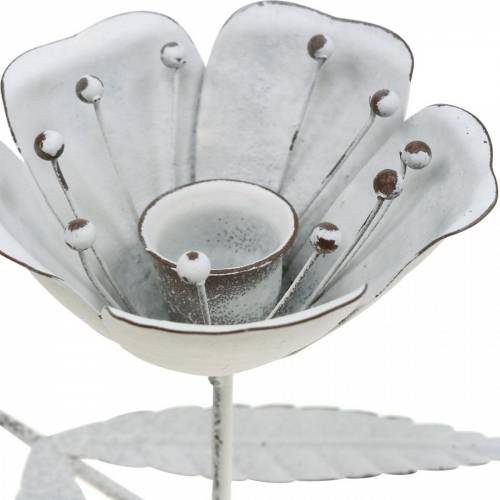 Floristik24 Lente decoratie, kandelaar bloemvorm, bruiloft decoratie, metalen tafeldecoratie