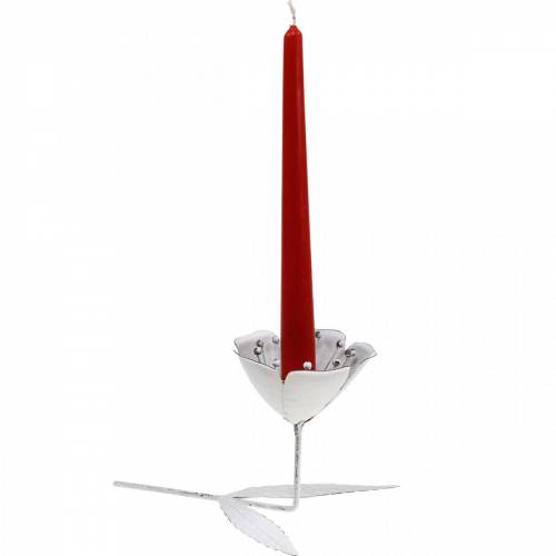 Floristik24 Lente decoratie, kandelaar bloemvorm, bruiloft decoratie, metalen tafeldecoratie