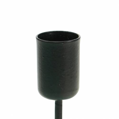 Floristik24 Kaarshouder klein zwart H7cm Ø12,5mm 8 st