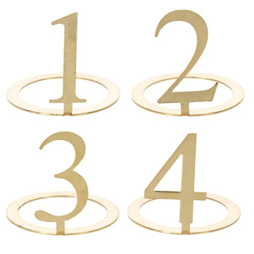 Set van 4 kaarsenringen met cijfers voor een adventskrans, 3 cm hoog. kopen | Floristik24.nl