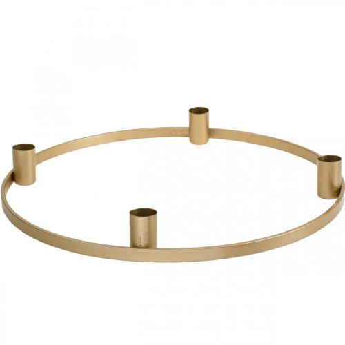 Floristik24 Candle ring kandelaar metaal mat goud Ø35cm