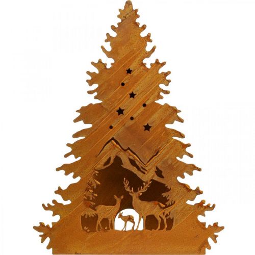 Artikel Theelichthouder kerstpatina hertenspar H50cm