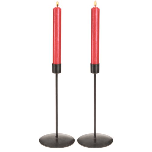 Artikel Kandelaar antiek bruin H21,5cm 2 stuks