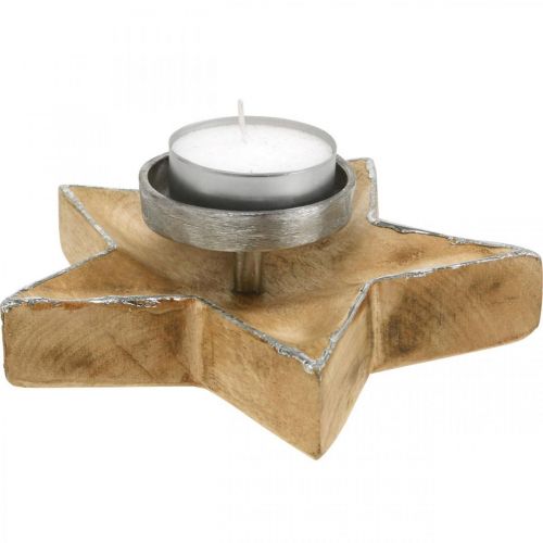 Artikel Kandelaar, tafeldecoratie kerst, kandelaar ster H7cm Ø20cm/6.5cm