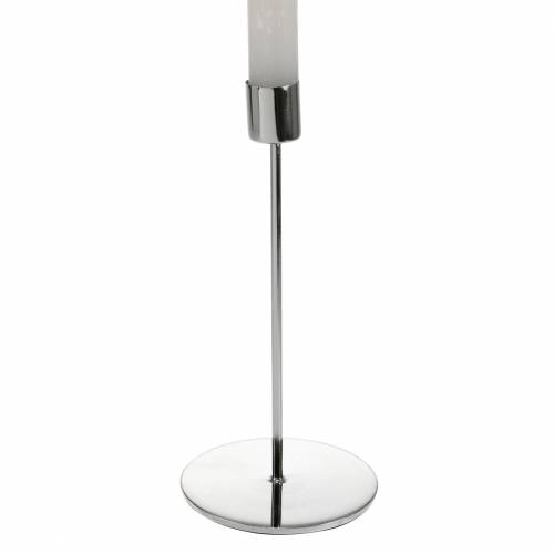 Floristik24 Kandelaar Ø5cm H11cm zilver 4st