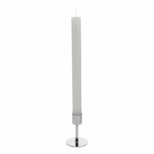 Floristik24 Metalen kaarsenhouderset voor conische kaarsen zilver Ø2,2cm H7,3cm 4 stuks