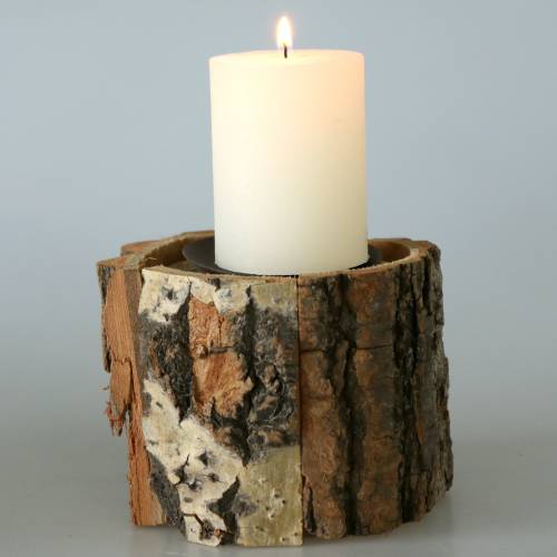 Floristik24 Kandelaar hout Ø13cm H10cm