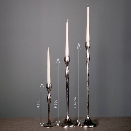 Floristik24 Kandelaar antiek zilver H61cm