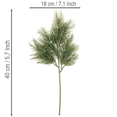 Kunstmatige dennentakken voor winterdecoratie, 40 cm, 4 stuks | Floristik24.nl