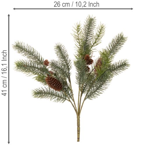 Kunstmatige dennentak met dennenappelversiering, 41 cm | Floristik24.nl