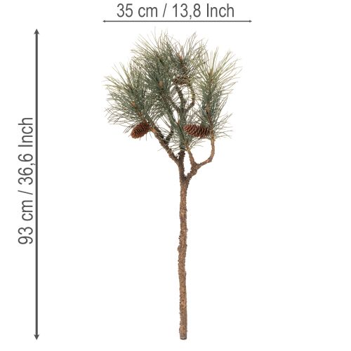 Kunstmatige dennentak met dennenappels, woonkamerdecoratie, 93 cm | Floristik24.nl