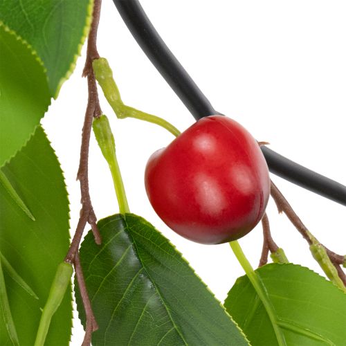 Artikel Kunstmatige slinger met kersen. Perfect voor een natuurlijke kamerdecoratie. Bloemenlook. 160 cm.