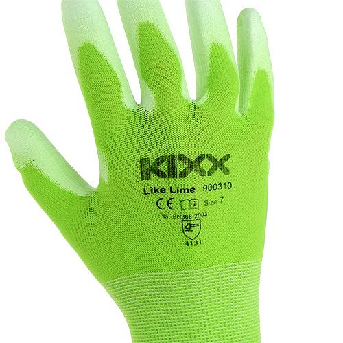 Artikel Kixx tuinhandschoenen maat 7 lichtgroen, lime