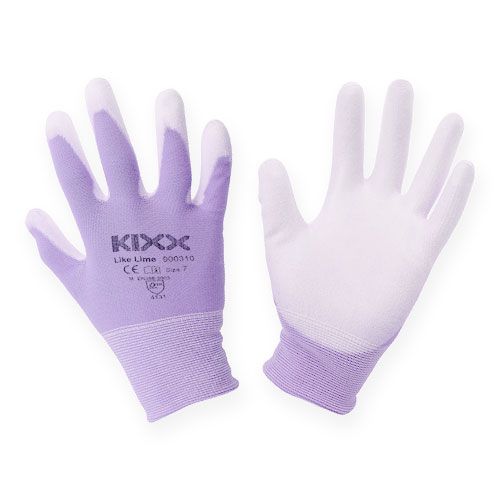 Kixx tuinhandschoenen maat 7 wit, lila