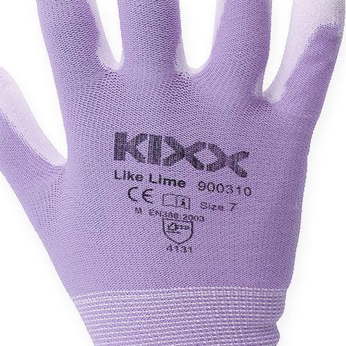 Floristik24 Kixx tuinhandschoenen maat 7 wit, lila