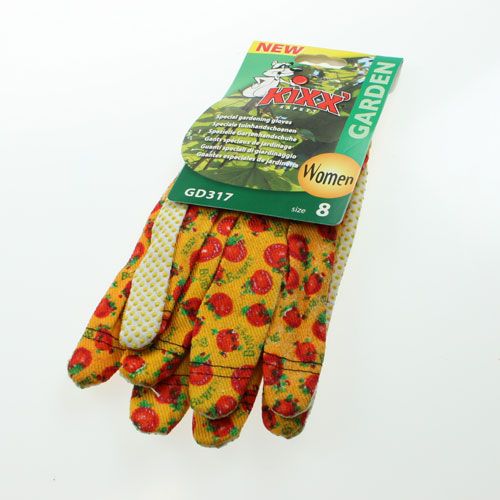 Floristik24 Kixx tuinhandschoenen fruitmotief maat 8