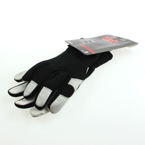 Artikel Kixx Lycra Handschoenen Maat 8 Zwart, Lichtgrijs