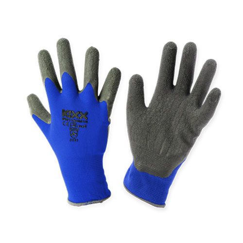 Kixx nylon tuinhandschoenen maat 8 blauw, zwart
