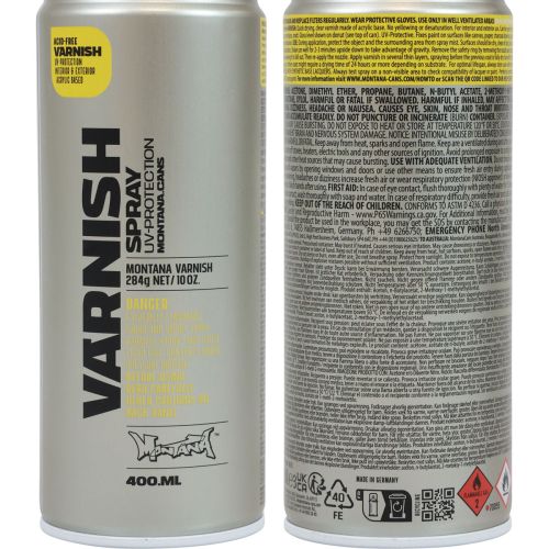 Artikel Blanke lak spuitlak spray UV-bescherming blanke glanslak Montana 400ml