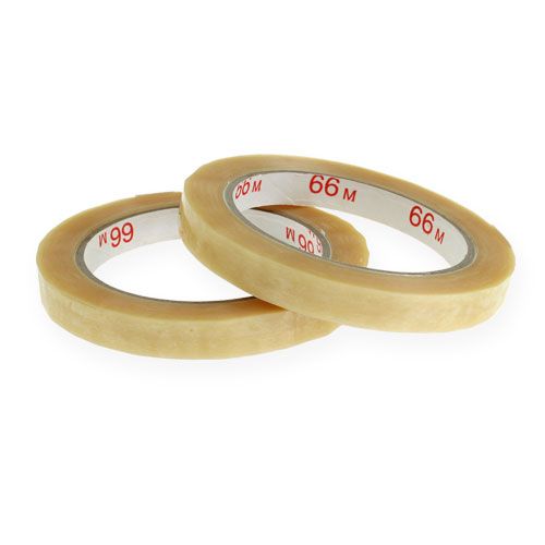 Floristik24 Plakband 12mm x 66m PVC neutraal 12 st